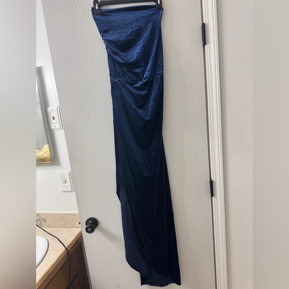 Lucy In The Sky Velvet Luxe Maxi Dress in Royal Blue